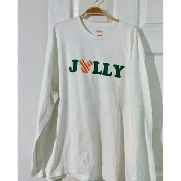 Disney Tops - Disney Holiday Long Sleeve Size XXL‎ Jolly Mickey Mouse NWOT